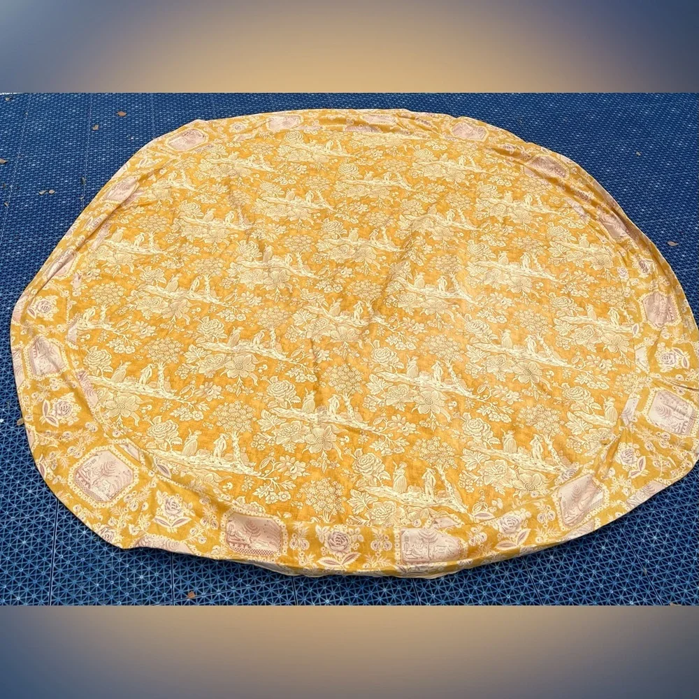 Jean Monro Ltd. Custom Made Round Natural Linen Tablecloth